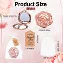 36 Sets Quinceanera Party Favors for Guests Rose Gold Compact Mirror Bulk for 15th Birthday Sweet Souvenir Gifts with Thank You Cards for Wedding Reception Party