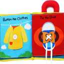 beiens My Quiet Books - Soft Activity Books for Babies, Toddler Learning Sensory Story Book, Life Skill Education & Identify 3D Cloth Books for Infants, Non Toxic Boys and Girls Soft Toys