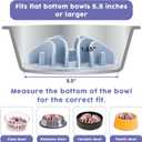 Awoo Great Vibes - Silicone Slow Feeder for Dog Bowls Over 5.5 Inches - Non-Slip, Wet and Dry Food-Compatible Pet Dish with Suction Cups - Extends Mealtime for Fast Eaters - Dishwasher Safe (Sky)