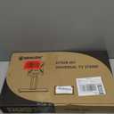 Universal Swivel TV /Table Top TV Stand for 19 to 43 inch TVs with 90 Degree Swivel, 4 Level Height Adjustable, Heavy Duty Tempered Glass Base, Holds up to 99LBS HT02B-001