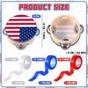 12 Pcs Independence Day Favor Tambourine For Adults 4 Inch Handheld Tambourine Drum Kit with Metal Jingles 4th of July Flag Drum Instruments for Church 250 Anniversary Parade Patriotic Decor Supplies