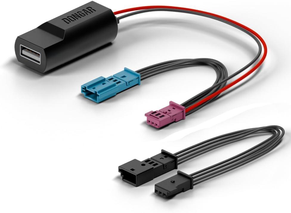 Dongar Dash Cam Power Adapter (3-Pin Keyways 1 & 2) for Select Porsche and BMW Vehicles. Compatible with 718 Cayman, Boxster, 991, and More. USB Power Source, Easy to Install. (850061365217)