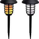 Bell+Howell Smart Solar XL Pathway Lights 2-in-1, Bright White & Flickering Flame Solar Torches Waterproof Outdoor Lighting Landscape Lights Dusk to Dawn Auto On/Off for Garden Patio Yard, 8 Pack