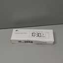 Netzu Projection Clock for Bedroom Ceiling, Alarm Clocks with 180 Rotatable Projector, Date Temperature and Weekday, Manual DST, 5 Brightness, 10 Ringtones, 4 Volumes and Snooze (Black and Red)