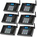 Intercoms Wireless for Home, Upgraded 5300ft Intercom 9 Channel 2 Code, Full Duplex Hands Free Talk Wireless Intercom System for Home Elderly Office with Auto Answer(6Packs, Black)