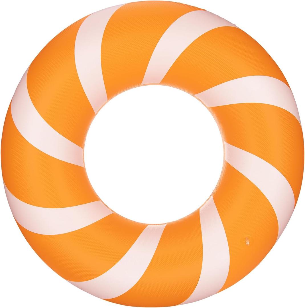 Bestrip Pool Floats Adult Size for Kids Age 8-12 Adults Inflatable Floats Swimming Ring Toys Beach Pool Party Lake Use (Yellow)