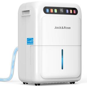 52 Pint Basement Dehumidifier with Drain Hose, 3.3ft, Dehumidifier for Bedroom and Bathroom, Most Efficient Energy Star 2024, 6L Water Tank, Maximum Applicable Area 4500 Sq.Ft (DH02)