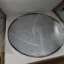 VooBang Large Black Round Bathroom Mirror, 48 inch Circle Wall Mounted Hanging Mirror with Simple Modern Circular Metal Frame for Hallway, Entryway, Living Room, Black Frame