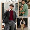 5 Pack Mens Big and Tall Mock Turtleneck Long Sleeve Shirts Plus Size Basic Casual Thermal Pullover Tops (X-Large, Black, White, Wine Red, Gray Green, Haze Blue)