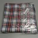 CARRIE HOME Christmas White Tartan Plaid Pillow Covers 22x22 Set of 2 White Farmhouse Christmas Plaid Decor Pillows 22 x 22 for Couch and Sofa (No Inserts)