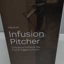 Cold Brew Coffee Maker - Large Glass Infusion Pitcher 1.6 Quarts 52oz - Iced Coffee & Iced Tea Pitcher with Stainless Steel Lid & Fruit Infusion Tube - Perfect for Home or Office