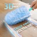 Duster Refill for Swiffer Duster, 30 Count Heavy Duty 2 Side 360 Duster Refills with 1 Handle, 4X Microfibers, Disposable Multi Surface Dusters for Cleaning