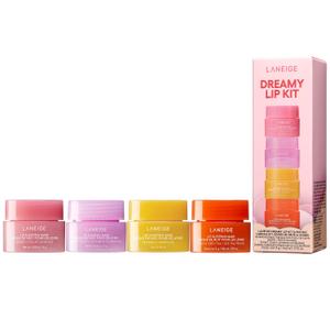 LANEIGE Dreamy Lip Kit: Lip Sleeping Mask Berry, Sweet Candy, Mango, and Peach Iced Tea, Nourish, Hydrate, Vitamin C, Shea Butter, Coconut Oil