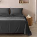 SONORO KATE Bedding Bed Sheets Set - 1800 Thread Count Soft Sheets, Cooling Microfiber Bedding Sheets & Pillowcases Sets-4 Pieces Sheets (King, Black)