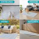 Premium Microfiber Indoor Door Mat 36"x60" Washable Entry Mat, Non-Slip, Waterproof Backing, Super Absorbent, Low Profile Entryway Doormat for Indoor Entrance