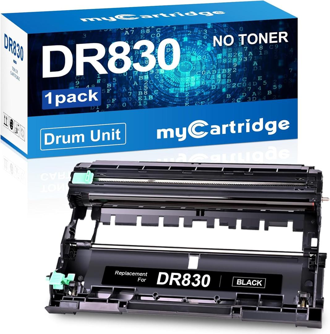 myCartridge Compatible DR830 Drum Unit Replacement for Brother DR830 DR-830 Drum forHL-L2460DW DCP-L2640DW HL-L2405W MFC-L2820DW HL-L2400D HL-L2480DW MFC-L2820DWXL Printer( Black 1 Pack, No Toner)