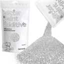 Hemway Glitter Paint Additive Glitter Crystals for Acrylic Paint, Interior & Exterior Walls, Wood, Varnish, Furniture, Matte, Gloss, Satin, Silk - 100g / 3.5oz - Silver