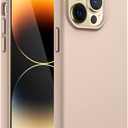 JETech Silicone Case for iPhone 14 Pro Max 6.7-Inch, Silky-Soft Touch Full-Body Protective Phone Case, Shockproof Cover with Microfiber Lining (Gold)