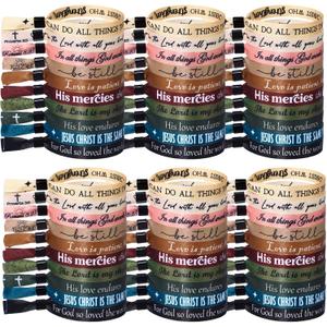 Wavwavw 200 Pcs Christian Bible Verse Ribbon Wristbands Bulk with Lock Scripture Disposable Inspirational Religious Bracelets Band for Church Events Supply Vbs Group Party Favors