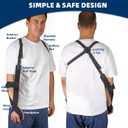 5702957 Arm Sling, Adjustable shoulder Strap with 4-Lab Lock, Breathable fabric for All-Day Comfortable, Black (Large: Height 5'10"-6'4",Weight 180-235 lb) (Black)