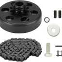 Youxmoto Go Kart Clutch 3/4" Bore 12T with #35 Chain, 12 Tooth Centrifugal Clutch and Chain for Go Kart Mini bike/for Honda cloned Engines GC160, GC190, GX120, GX140, GX160, GX200-2-6.5hp, 3/4" Shaft