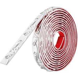 Peel and Stick Molding Trim 16.4 Feet Self Adhesive Mirror Frame Border Flexible Decorative Wall Trim White for Home Decor Cabinet Edge Bathroom Door Mirror Background