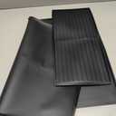 Silicone Coffee Mat, 24''x16'' Bar Mat with Detachable Dish Drying Mat - Fits Under Coffee Maker & Dish Rack (Black)