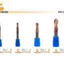 Ball Nose Carbide End Mill, 2 Flute, HRC50, TiSiN Coated, CNC Router Bits for Hardened Steel, Stainless Steel, Alloy Steel, Aluminum, Metal - (1/8" 1/4" 3/8" 1/2") Diameter (3/8" Diameter)