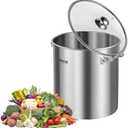 VEVOR Stainless Steel Stockpot, 24 Quart Cooking Pots, Cookware Sauce Pot with Lid, and Handle, Heavy Duty Commercial Grade Stock Pot, Sanding Treatment, for Steaming Boiling or Frying Silver