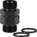 8AN -8 ORB Male to 8AN -8 ORB Male Swivel Union Fitting Adapter Coupler Aluminum Black