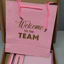 New Employee Welcome to The Team Gift Sets Notebook and Pen Welcome to The Team Box Employee Appreciation Gift Sets for New Office Worker(Pink)