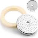 Precision Shower Screen with 54mm Silicone Steam Ring, Compatible with Breville Espresso Machines (54mm), Compatible with Bambino/Bambino Plus, Duo Temp Pro, Infuser, Barista Express/Pro/Touch