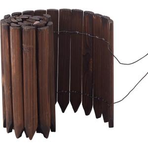 Decorative Wood Garden Edging Border Fence for Yard, Patio, Path, Flower Bed, 11.8" H,2pcs