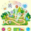 Vanmor Baby Car Toys for 12 Month Old Toys, Musical Playmat with 4 Animal Soft Pull-Back Vehiclefor 1 Year Old, Soft Baby Learning Toys 12-18 Months, 1st Birthday Xmas Gift for Toddlers