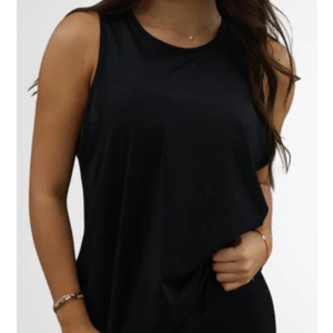 Leafsay Tank Top With Buiit In Bra, Black, 2XL