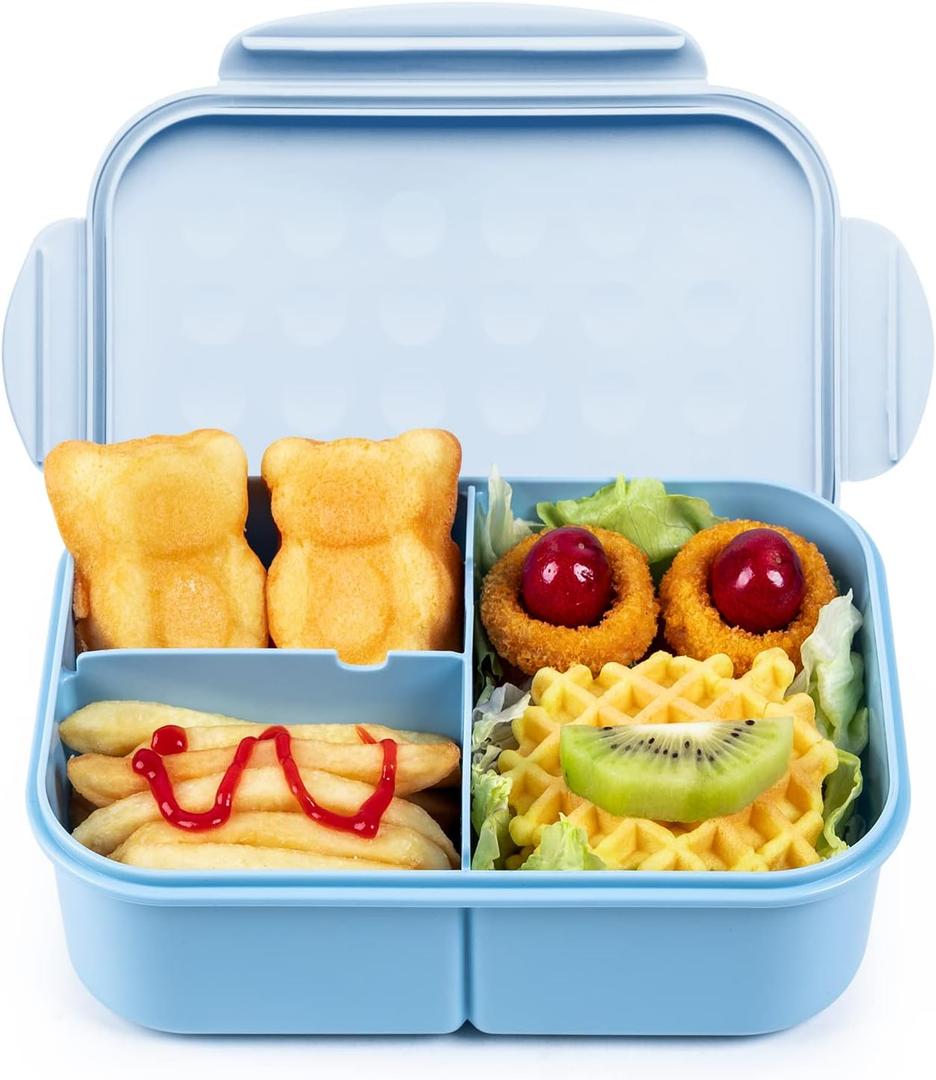 MISS BIG Bento Box,Bento Box Adult,Lunch Box,Ideal Leak Proof Lunch Containers,No BPAs and No Chemical Dyes Bento Lunch Box,Dishwasher and Microwave Safe Lunch Containers for Adults(1900ml Blue)
