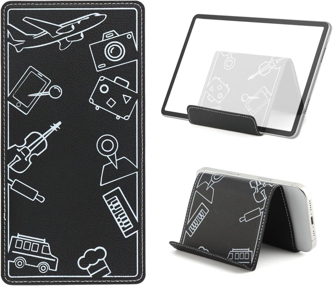 Airplane Phone Holder Flexible Flight Cell Phone Holder and Flexible Tablet Stand Airplane Travel Essential Accessories for Most Smartphones, Tablets(Color:Black)