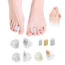 Adjustable Big Toe Separators For Women Men, Silicone Gel Spacers Corrector, For Bunion Hammer Overlapping, 6 Pcs