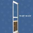 XL Dog Door for Sliding Dog Door, Aluminum Extra Large Doggy Door for 79-82 in Slider Door, 14" x 24" Flap