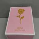 Preserved Flower in Glass Dome with Necklace - Forever Fresh Roses Gift for Women - Eternal Rose That Lasts 1-3 Years - Real Colorful Flowers for Delivery Prime - Birthday Gift for Mom, Grandma, Wife