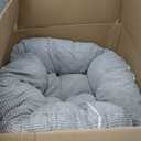 HIGOGOGO Papasan Chair Cushion with Corduroy Cover (Without Chair), 48 x 48 Inch Supportive Cushion, Overstuffed Chair Cushion,Grey