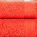 Ample Decor Bathroom Set of 2 Hand Towel 18 X 28 Inch 600 GSM 100% Cotton, Premium Soft Absorbent - Orange