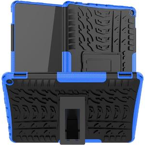 for Kindle Fire HD 10 Case/HD 10 Plus Tablet Case 11th Generation 2021 Release,Kickstand Heavy Duty Armor Defender Cover [NOT fit New 2023 Release 13th Gen] (Blue)