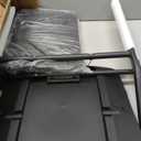 FYLICA Foldable Office Chair Set of 2 with PU Wheels Ergonomic Mesh Bouncing Back, Stackable Conference Room Chair, Office Guest & Reception & Meeting Chair (Black)