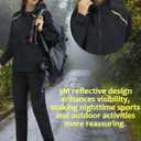 LAZAWG Rain Jackets Women Lightweight Raincoat Hooded Waterproof Windproof Rain Coat for Travel Outdoor (Black, XXL)