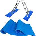 Swimming Pool Ladder Mat,Swimming Pool Step Mat with Non-Slip Texture - Blue Protective Pools Step Pad, Pool Accessories for Above Ground Stairs (36 X 8 inch-2pcs)