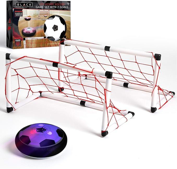 Black Series- LED Hover Soccer Ball - Air Power Training Ball Playing Football Indoor Outdoor Game - Birthday Gifts for Kids, Age 3-12 Year Old Boys - Soccer
