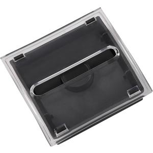 Sticky Note Holder, Pop Up Note Dispenser Sticky Note Holder, Posted Notes Holder,for 3 x 3 Inch Sticky Notes, Office Desk Accessories, Sticky Note Dispenser, Black Base Clear Top (2)