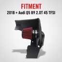 Cold Air Intake Compatible with 2018+ Audi Q5 B9 2.0T 45 TFSI EA888 2.0T Aluminum Pipe, High - Flow Filter