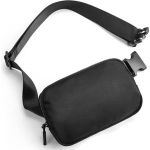 Telena Belt Bag for Women Men Fashionable Crossbody Fanny Pack for Women Waist Bag with Adjustable Strap Black
